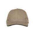 Khaki - Front - Clique Unisex Adult Davis Cap