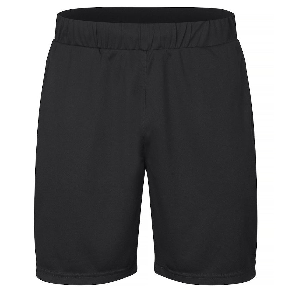 Black - Front - Clique Unisex Adult Plain Active Shorts