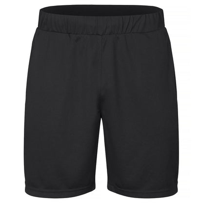 Black - Front - Clique Unisex Adult Plain Active Shorts