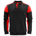 Black-Red - Front - Printer Unisex Adult Prime Two Tone Polo Sweatshirt