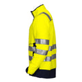 Yellow-Navy - Lifestyle - Projob Mens Fleece Hi-Vis Coat
