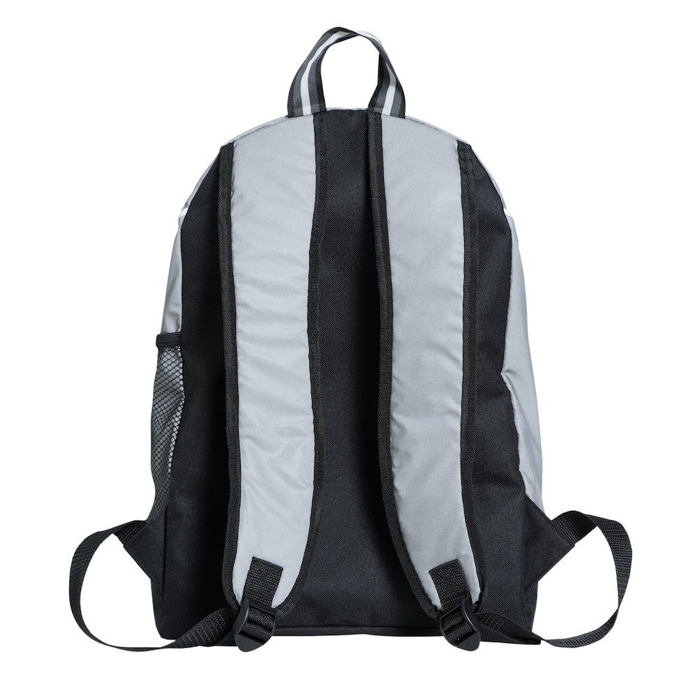 Black-Grey - Back - Clique Basic Reflective Backpack