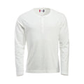Stone White - Front - Clique Mens Orlando Long-Sleeved T-Shirt