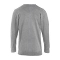 Grey Melange - Back - Clique Mens Aston Knitted V Neck Sweatshirt
