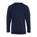 Dark Navy - Back - Clique Mens Aston Knitted V Neck Sweatshirt