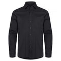 Black - Front - Clique Mens Stretch Formal Shirt