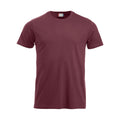 Burgundy - Front - Clique Mens New Classic T-Shirt