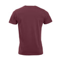 Burgundy - Back - Clique Mens New Classic T-Shirt