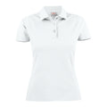 White - Front - Printer Womens-Ladies Surf Polo Shirt
