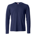 Dark Navy - Front - Clique Mens Basic Long-Sleeved T-Shirt