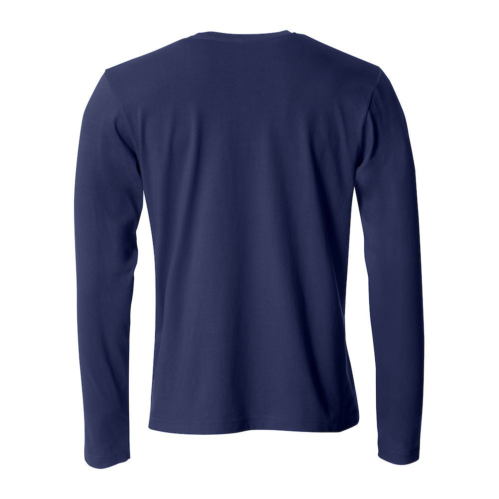 Dark Navy - Back - Clique Mens Basic Long-Sleeved T-Shirt