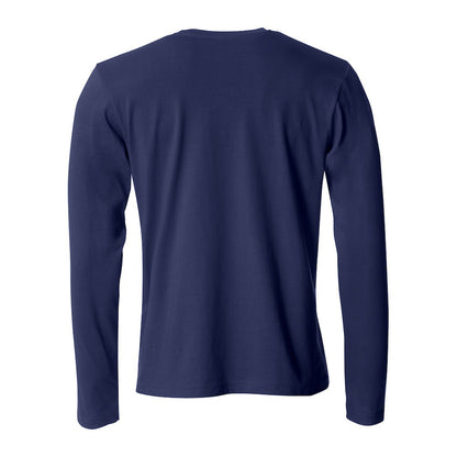 Dark Navy - Back - Clique Mens Basic Long-Sleeved T-Shirt