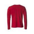 Red - Back - Clique Mens Basic Long-Sleeved T-Shirt