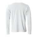 White - Back - Clique Mens Basic Long-Sleeved T-Shirt