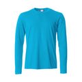 Turquoise - Front - Clique Mens Basic Long-Sleeved T-Shirt