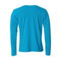 Turquoise - Back - Clique Mens Basic Long-Sleeved T-Shirt