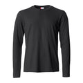Black - Front - Clique Mens Basic Long-Sleeved T-Shirt