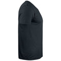 Black - Side - Clique Unisex Adult Basic Knitted V Neck T-Shirt