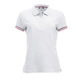 White - Front - Clique Womens-Ladies Newton Polo Shirt