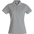 Grey Melange - Front - Clique Womens-Ladies Newton Polo Shirt