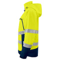Yellow-Navy - Side - Projob Mens Functional Reflective Tape Jacket