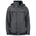 Grey - Front - Projob Mens Waterproof Padded Jacket