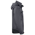 Grey - Side - Projob Mens Waterproof Padded Jacket