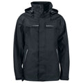 Black - Front - Projob Mens Waterproof Padded Jacket