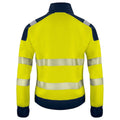 Yellow-Navy - Back - Projob Mens Hi-Vis Sweatshirt
