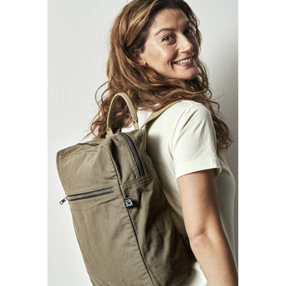Dark Olive - Close up - Cottover Canvas Backpack