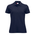 Dark Navy - Front - Clique Womens-Ladies Manhattan Polo Shirt