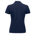 Dark Navy - Back - Clique Womens-Ladies Manhattan Polo Shirt