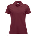 Burgundy - Front - Clique Womens-Ladies Manhattan Polo Shirt