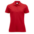 Red - Front - Clique Womens-Ladies Manhattan Polo Shirt