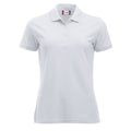 White - Front - Clique Womens-Ladies Manhattan Polo Shirt