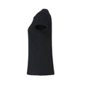 Black - Side - Clique Womens-Ladies Plain T-Shirt