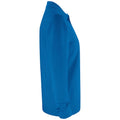Royal Blue - Side - Clique Unisex Adult Plain Long-Sleeved Polo Shirt