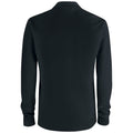 Black - Back - Clique Unisex Adult Plain Long-Sleeved Polo Shirt