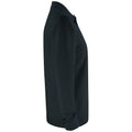 Black - Side - Clique Unisex Adult Plain Long-Sleeved Polo Shirt