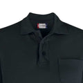 Black - Pack Shot - Clique Unisex Adult Plain Long-Sleeved Polo Shirt