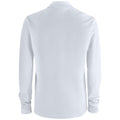 White - Back - Clique Unisex Adult Plain Long-Sleeved Polo Shirt