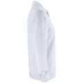 White - Side - Clique Unisex Adult Plain Long-Sleeved Polo Shirt