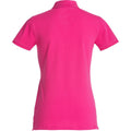 Bright Cerise - Back - Clique Womens-Ladies Premium Stretch Polo Shirt