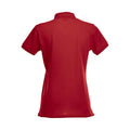 Red - Back - Clique Womens-Ladies Premium Stretch Polo Shirt