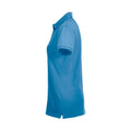 Turquoise - Side - Clique Womens-Ladies Premium Stretch Polo Shirt