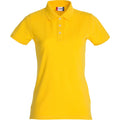 Lemon - Front - Clique Womens-Ladies Premium Stretch Polo Shirt