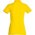 Lemon - Back - Clique Womens-Ladies Premium Stretch Polo Shirt
