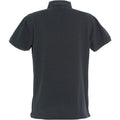 Anthracite - Back - Clique Mens Premium Melange Polo Shirt