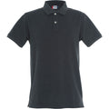 Anthracite - Front - Clique Mens Premium Melange Polo Shirt