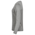 Grey Melange - Lifestyle - Clique Womens-Ladies Plain Long-Sleeved Active T-Shirt
